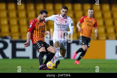 LaPresse - Spada Januar 3rd , 2021 Benevento ( Italien ) Sport Soccer A.C. Mailand- Saison 2020-2021 - Serie A Benevento vs AC Mailand im Bild: Rade Krunic Stockfoto