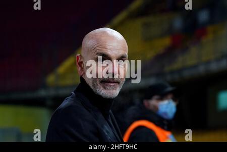 LaPresse - Spada Januar 3rd , 2021 Benevento ( Italien ) Sport Soccer A.C. Mailand- Saison 2020-2021 - Serie A Benevento vs AC Mailand im Bild: Stefano Pioli Stockfoto