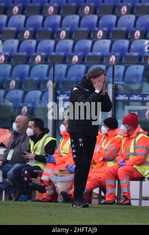 LaPresse/Alessandro Tocco 06. Januar 2021 Cagliari (Italien) Sport Soccer Cagliari Calcio vs Benevento League A Tim 2020/2021 "Sardegna Arena" Stadion&#xa0; im Bild: Inzaghi Stockfoto