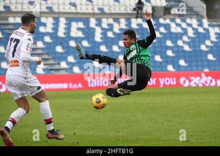 Fabrizio Zani,/LaPresse 6 Januar 2021 Reggio Emilia, Italien Sport Fußball Sassuolo vs Genua - Italienische Fußball-Meisterschaft Liga Serie A Tim 2020/21   Mapei Stadium im Bild: Rogerio Stockfoto