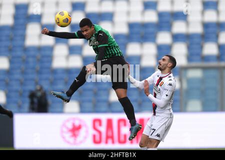 Fabrizio Zani,/LaPresse 6 Januar 2021 Reggio Emilia, Italien Sport Fußball Sassuolo vs Genua - Italienische Fußball-Meisterschaft Liga Serie A Tim 2020/21   Mapei Stadium im Bild: Rogerio Stockfoto