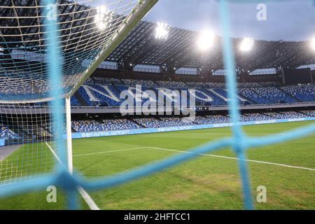 Alessandro Garofalo/LaPresse 06. Januar 2021 Neapel, Italien Sportfußball Napoli vs Spezia - Italienische Fußballmeisterschaft League A Tim 2020/2021 - Diego Armando Maradona Stadion. Im Bild: Panorama Stockfoto