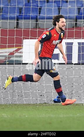 Foto LaPresse - Tano Pecoraro09 01 2021 Genova - (Italia)Sport CalcioGenua vs BolognaCampionato di Calcio Serie A Tim 2020/2021 - Stadio "Luigi Ferraris"nella foto: DestroPhoto LaPresse - Tano Pecoraro09 Januar 2021 Stadt Genova - (Italien)Sport SoccerGenua vs BolognaItalienische Fußball-Meisterschaft Liga A Tim 2020/2021 - "Luigi Ferraris" Stadion im Bild: Destro Stockfoto