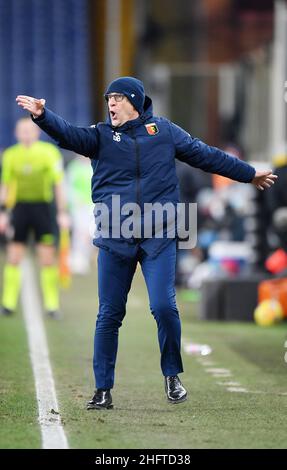 Foto LaPresse - Tano Pecoraro09 01 2021 Genova - (Italia)Sport CalcioGenua vs BolognaCampionato di Calcio Serie A Tim 2020/2021 - Stadio "Luigi Ferraris"nella foto: BallardiniFoto LaPresse - Tano Pecoraro09 Januar 2021 Stadt Genova - (Italien)Sport SoccerGenua vs BolognaItalienische Fußball-Meisterschaft Liga A Tim 2020/2021 - "Luigi Ferraris" Stadion im Bild: Ballardini Stockfoto