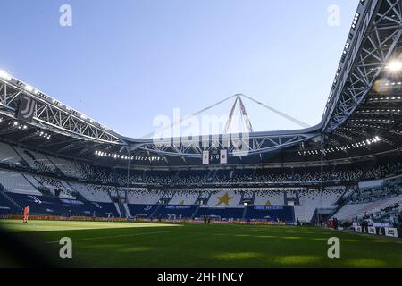 LaPresse - Fabio Ferrari 24. Januar 2021 Turin, Italien Sportfußball Juventus FC vs Bologna FC - Italienische Fußballmeisterschaft League A Tim 2020/2021 - Allianz Stadium im Bild:Allianz Stadium Stockfoto