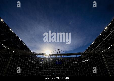 LaPresse - Fabio Ferrari 24. Januar 2021 Turin, Italien Sportfußball Juventus FC vs Bologna FC - Italienische Fußballmeisterschaft League A Tim 2020/2021 - Allianz Stadium auf dem Bild:Allianz Stadium, Stockfoto