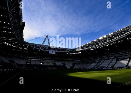 LaPresse - Fabio Ferrari 24. Januar 2021 Turin, Italien Sportfußball Juventus FC vs Bologna FC - Italienische Fußballmeisterschaft League A Tim 2020/2021 - Allianz Stadium auf dem Bild:Allianz Stadium, Stockfoto