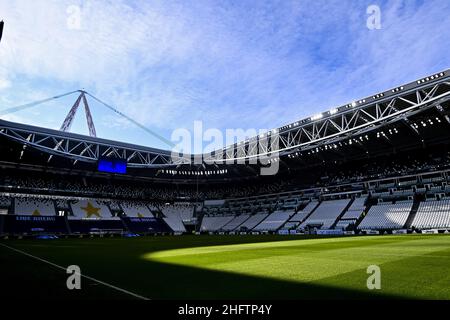 LaPresse - Fabio Ferrari 24. Januar 2021 Turin, Italien Sportfußball Juventus FC vs Bologna FC - Italienische Fußballmeisterschaft League A Tim 2020/2021 - Allianz Stadium auf dem Bild:Allianz Stadium, Stockfoto