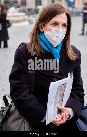 Mauro Scrobogna /LaPresse 28. Januar 2021&#xa0; Rom, Italien Politik Palazzo Chigi - Gregoretti Motorschiff-Fall auf dem Foto: Die Anwältin der bürgerlichen Partei Daniela Ciancimino Stockfoto