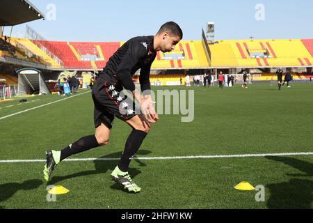 Alessandro Garofalo/LaPresse 07. Februar 2021 Benevento, Italien Sportfußball Benevento vs Sampdoria - Italienische Fußballmeisterschaft Liga A Tim 2020/2021 - Vigorito Stadion. Im Bild: Fabio Depaoli Benevento Stockfoto