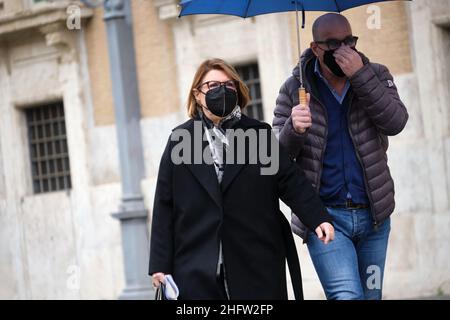 Mauro Scrobogna /LaPresse 10. Februar 2021&#xa0; Rom, Italien Konsultationen der Politischen Abgeordnetenkammer auf dem Foto: Maria Bianca Farina, ANIA Stockfoto