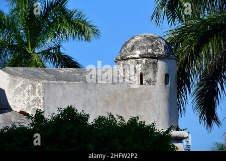 Stadtmauer, San Francisco de Campeche, Bundesstaat Campeche, Mexiko, Nordamerika Stockfoto