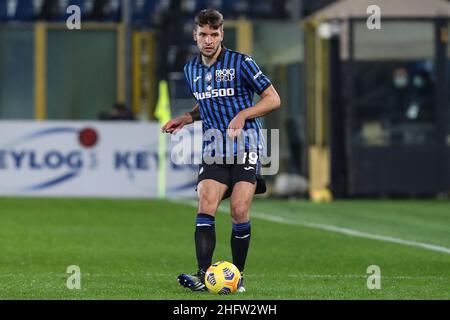 Stefano Nicoli/LaPresse 10-02-2021 Sport Fußball Atalanta vs Napoli Coppa Italia Tim 2020/2021 Gewiss Stadion im Bild Berat Djimsiti Stockfoto