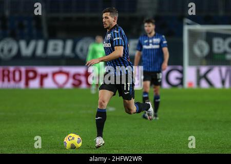 Stefano Nicoli/LaPresse 10-02-2021 Sport Fußball Atalanta vs Napoli Coppa Italia Tim 2020/2021 Gewiss Stadion im Bild Remo Freuler Stockfoto