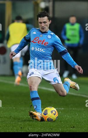 Stefano Nicoli/LaPresse 10-02-2021 Sport Soccer Atalanta vs Napoli Coppa Italia Tim 2020/2021 Gewiss Stadion im Bild Mario Rui Stockfoto