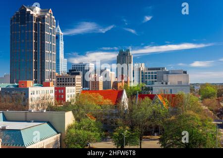 Raleigh, North Carolina, USA Skyline der Innenstadt bei Tag. Stockfoto