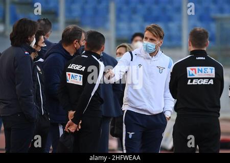 Foto Alfredo Falcone - LaPresse02/03/2021 Roma ( Italia)Sport CalcioLazio - TorinoCampionato di Calcio Serie A Tim 2020 2021 - Stadio Olimpico di RomaNella foto: Ciro ImmobileFoto Alfredo Falcone - LaPresse02/03/2021 Roma (Italien)Sport SoccerLazio - TorinoItalienische Fußball-Liga A Tim 2020 2021 - Olimpico Stadion von Romain das Bild: Ciro Unbeweglich Stockfoto