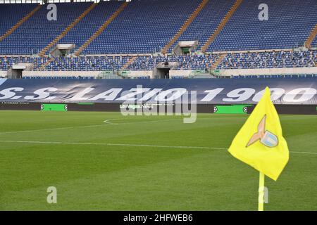 Foto Alfredo Falcone - LaPresse02/03/2021 Roma ( Italia)Sport CalcioLazio - TorinoCampionato di Calcio Serie A Tim 2020 2021 - Stadio Olimpico di RomaNella foto: Striscione ss lazioFoto Alfredo Falcone - LaPresse02/03/2021 Roma (Italien)Sport SoccerLazio - TorinoItalienische Fußball-Meisterschaft Liga A Tim 2020 2021 - Olimpico Stadion von Romain das Bild: ss lazio-Banner Stockfoto