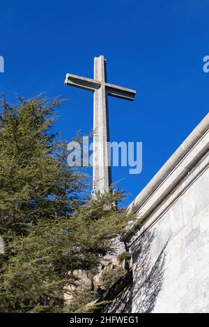 Detail der Fassade des Valle de los Caidos (Tal der Gefallenen) in madrid Stockfoto