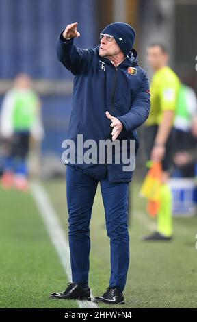 LaPresse - Tano Pecoraro 03 März 2021 Stadt Genua - (Italien) Sport Soccer Genua vs Sampdoria Italienische Fußballmeisterschaft Liga A Tim 2020/2021 - 'Luigi Ferraris' Stadion im Bild: Ballardini davide Stockfoto