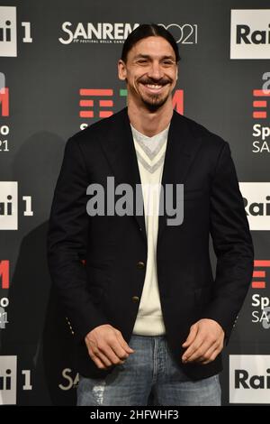 LaPresse/Matteo Rasero 05-03-2021 Sanremo - Italien Entertainment Sanremo 2021, Fotocall Zlatan Ibrahimovic auf dem Bild: Zlatan Ibrahimovic Stockfoto