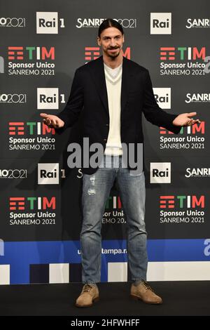 LaPresse/Matteo Rasero 05-03-2021 Sanremo - Italien Entertainment Sanremo 2021, Fotocall Zlatan Ibrahimovic auf dem Bild: Zlatan Ibrahimovic Stockfoto