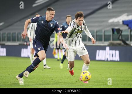 Foto LaPresse - Tano Pecoraro 06 03 2021 Torino - (Italia) Sport Calcio Juventus vs Lazio Campionato di Calcio Serie A Tim 2020/2021 - Stadio 'Allianz Stadium' nella foto: chiesa federico Photo LaPresse - Tano Pecoraro 06. März 2021 Stadt Turin - (Italien) Sport Soccer Juventus vs Lazio Italienische Fußballmeisterschaft League A Tim 2020/2021 - Allianz Stadium im Bild: chiesa federico Stockfoto