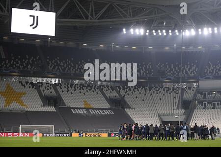 LaPresse - Fabio Ferrari 09. März 2021 Turin, Italien Sportfußball Juventus FC vs Porto - UEFA Champions League 2020/2021 -Runde von 8 - Spiel 2/2 - Allianz Stadium im Bild: Feiert Porto Stockfoto