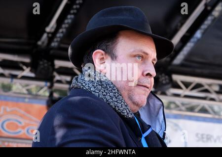 Mauro Scrobogna/LaPresse 10. März 2021  Rom, Italien Nachrichten Protest der Mehrwertsteuerarbeiter in Rom auf dem Foto: Demonstration auf der Piazza del Popolo Stockfoto