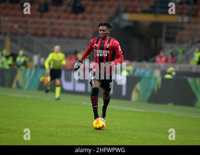Rafael Leao (AC Mailand) während der italienischen Meisterschaft Serie Ein Fußballspiel zwischen AC Mailand und Spezia Calcio am 17. Januar 2022 im San Siro Stadion in Mailand, Italien - Foto Nderim Kaceli / DPPI Stockfoto
