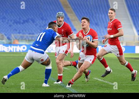 Foto Alfredo Falcone - LaPresse 13/03/2021 Roma ( Italia) Sport Rugby Italia - Galles 6 Nazioni - Stadio Olimpico di Roma Nella foto:CALLUM SHEEDY Foto Alfredo Falcone - LaPresse 13/03/2021 Roma (Italien) Sport Rugby Italia - Galles Six Nations - Olimpico Stadium of Roma auf dem Bild:CALLUM SHEEDY Stockfoto