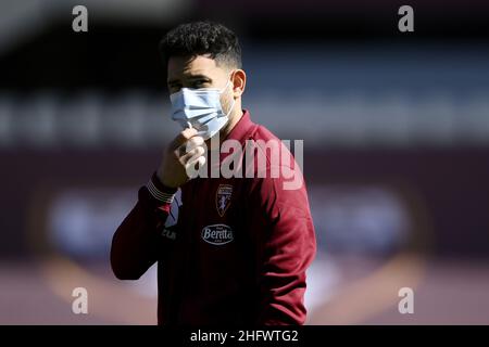 LaPresse - Fabio Ferrari 14. März 2021 Turin, Italien Sportfußball EXKLUSIV TURIN FC Turin FC vs Inter - Italienische Fußballmeisterschaft Liga A Tim 2020/2021 - 'Olimpico Grande Torino' Stadion. Im Bild:Sanabria Stockfoto