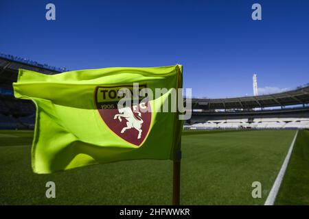 LaPresse - Fabio Ferrari 14. März 2021 Turin, Italien Sportfußball EXKLUSIV TURIN FC Turin FC vs Inter - Italienische Fußballmeisterschaft Liga A Tim 2020/2021 - 'Olimpico Grande Torino' Stadion. Im Bild:-t Stockfoto