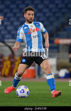 Alfredo Falcone - LaPresse 21/03/2021 Roma (Italien) Sport Soccer Roma - Napoli Italienische Fußball-Meisterschaft Liga A Tim 2020 2021 - Olimpico Stadion von Roma im Bild: Stockfoto