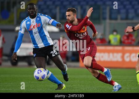 Alfredo Falcone - LaPresse 21/03/2021 Roma (Italien) Sport Soccer Roma - Napoli Italienische Fußball-Meisterschaft Liga A Tim 2020 2021 - Olimpico Stadion von Roma im Bild:borja Bürgermeister Stockfoto