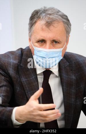 Mauro Scrobogna /LaPresse 31. März 2021 Rom, Italien Politik Fratelli d’Italia - nationaler Erholungs- und Resilienzplan Pnrr auf dem Foto: Senatorin Nicola Calandrini FDI Stockfoto