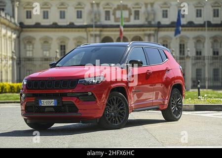 Marco Alpozzi/LaPresse April, 08 2019 Turin, Italien Motors Stellantis, der neue Jeep Compass Stockfoto