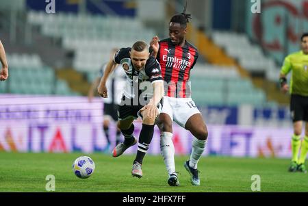 LaPresse - Spada April 10 , 2021 Parma ( Italien ) Sport Soccer A.C. Mailand- Saison 2020-2021 - Serie A Parma vs Mailand im Bild: Meite Stockfoto