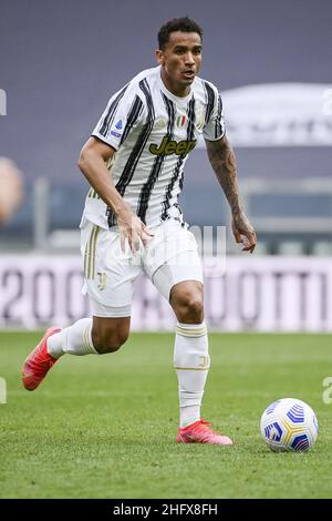 Marco Alpozzi/LaPresse 11. April 2021 Turin, Italien Sportfußball Juventus vs Genua - Italienische Fußballmeisterschaft Liga A Tim 2020/2021 - Allianz Stadion auf dem Bild: Danilo (Juventus F.C.); Stockfoto