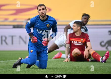 Foto Alfredo Falcone - LaPresse22/04/2021 Roma ( Italia)Sport CalcioRoma - AtalantaCampionato di Calcio Serie A Tim 2020 2021 - Stadio Olimpico di RomaNella foto:pau lopezFoto Alfredo Falcone - LaPresse22/04/2021 Roma (Italien)Sport SoccerRoma - AtalantaItalienische Fußball-Liga A Tim 2020 2021 - Olimpico Stadion von Romain das Bild:pau lopez Stockfoto