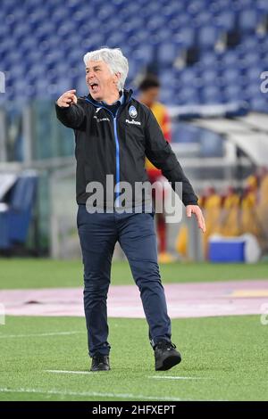 Foto Alfredo Falcone - LaPresse 22/04/2021 Roma ( Italia) Sport Calcio Roma - Atalanta Campionato di Calcio Serie A Tim 2020 2021 - Stadio Olimpico di Roma Nella foto:gian piero gasperini Foto Alfredo Falcone - LaPresse 22/04/2021 Roma (Italien) Sport Soccer Roma - Atalanta Italienische Fußball-Meisterschaft Liga A Tim 2020 2021 - Olimpico Stadium of Roma im Bild:gian piero gasperini Stockfoto