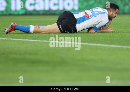 Alessandro Garofalo/LaPresse 22. April 2021 Neapel, Italien Sportfußball Napoli vs Lazio - Italienische Fußballmeisterschaft League A Tim 2020/2021 - Diego Armando Maradona Stadion. Im Bild: Konstantinos Manolis (SSC Napoli) Stockfoto