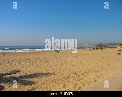 Der herrliche Strand in der Stadt Durban in KwaZulu Natal, Südafrika Stockfoto