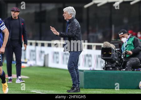 Stefano Nicoli/LaPresse 25-04-2021 Sport Soccer Atalanta vs Bologna Serie A Tim 2020/2021 Gewiss Stadium in the Picture Gian Piero Gasperini Stockfoto