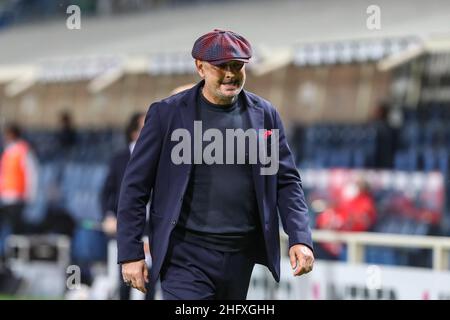 Stefano Nicoli/LaPresse 25-04-2021 Sport Soccer Atalanta vs Bologna Serie A Tim 2020/2021 Gewiss Stadium im Bild Sinisa Mihajlovic reagiert Stockfoto