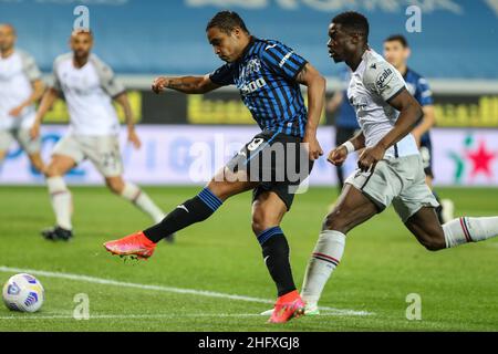 Stefano Nicoli/LaPresse 25-04-2021 Sport Fußball Atalanta vs Bologna Serie A Tim 2020/2021 Gewiss Stadion im Bild Luis Muriel Ziel Gelegenheit Stockfoto