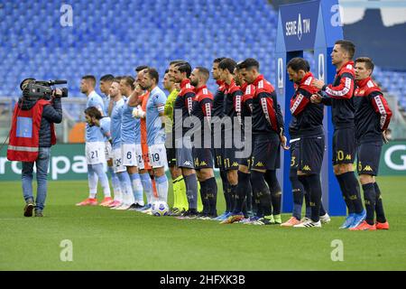 Fabrizio Corragetti / LaPresse 02st. Mai 2021 Rom, Italien Sportfußball Latium vs Genua - Italienische Fußball-Liga A Tim 2020/2021 - Olimpico-Stadion im Bild: Line up Stockfoto