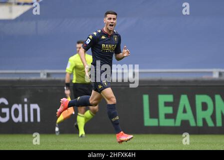 Fabrizio Corragetti / LaPresse 02st. Mai 2021 Rom, Italien Sportfußball Latium vs Genua - Italienische Fußball-Liga A Tim 2020/2021 - Olympiastadion im Bild: Stockfoto