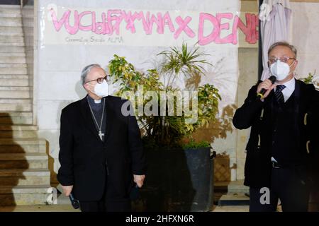 Alberto Lo Bianco/LaPresse 05. Mai 2021 Mazara del Vallo, Trapani Nachrichtendemonstration zur Unterstützung von Denise Pipitone verschwand vor zwölf Jahren das 4-jährige Mädchen aus Mazara del Vallo in Sizilien, Italien. Piera Maggio, Denises Mutter, sucht immer noch ihre Tochter und wird nie aufgeben. Stockfoto