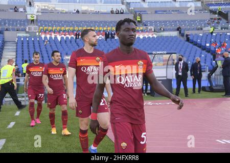 Luciano Rossi/ AS Roma/ LaPresse 09/05/2021 Rom (Italien) Sport Soccer Roma - Crotone Football Championship League A Tim 2020 2021 Olimpico Stadium of Rome im Bild: Ebrime Darboe Stockfoto